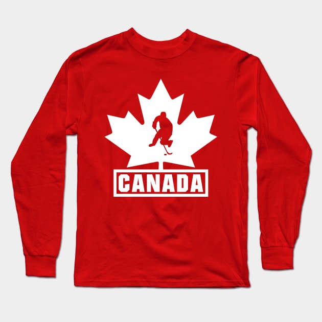 Hockey Canada Long Sleeve T-Shirt by colorsplash